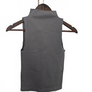 Naked Wardrobe Sculpt Seamless Ribbed Mock Neck Tank Top